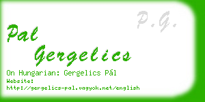 pal gergelics business card