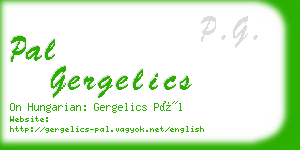 pal gergelics business card